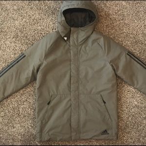 Adidas Xploric 3-stripe Parka - Beige Grey Black